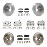 Front Rear Disc Brake Caliper Rotor & Ceramic Pad Kit (10Pc) For Subaru Impreza Forester KC8-101123T