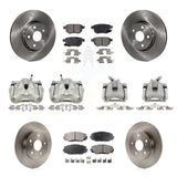 Front Rear Disc Brake Caliper Rotors And Ceramic Pads Kit (10Pc) For Toyota Matrix KC8-101131T