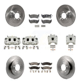 Front Rear Disc Brake Caliper Rotors Ceramic Pad Kit (10Pc) For Ford Explorer Sport Trac KC8-101136T