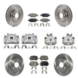 Front Rear Disc Brake Caliper Rotors And Ceramic Pads Kit (10Pc) For Pontiac G6 KC8-101146T
