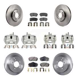 Front Rear Brake Caliper Rotor And Ceramic Pad Kit (10Pc) For Hyundai Tucson Kia