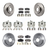 Front Rear Brake Caliper Rotor And Ceramic Pad Kit (10Pc) For Hyundai Tucson Kia