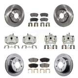 Front Rear Brake Caliper Rotors & Ceramic Pad Kit (10Pc) For Hyundai Tucson Kia Sportage KC8-101150T