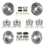 Front Rear Disc Brake Caliper Rotors And Ceramic Pads Kit (10Pc) For Kia Optima KC8-101165T