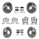 Front Rear Brake Caliper Rotor & Ceramic Pad Kit (10Pc) For Hyundai Elantra GT Kia Forte KC8-101186T