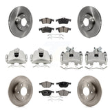 Front Rear Disc Brake Caliper Rotors And Ceramic Pads Kit (10Pc) For Mazda 3 Sport KC8-101195T