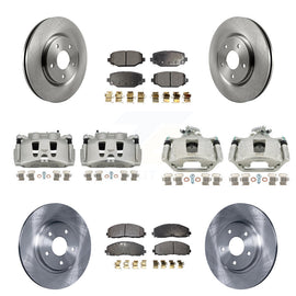 Front Rear Brake Caliper Rotors & Ceramic Pad Kit (10Pc) For Dodge Grand Caravan