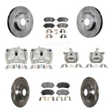 Front Rear Disc Brake Caliper Rotors And Ceramic Pad Kit (10Pc) For 2013-2015 Mazda CX-5 KC8-101223T