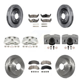 Front Rear Disc Brake Caliper Rotors And Ceramic Pads Kit (10Pc) For Ford F-150