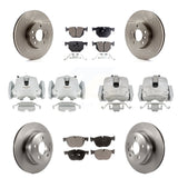 Front Rear Disc Brake Caliper Rotors And Ceramic Pads Kit (10Pc) For BMW X5 X6