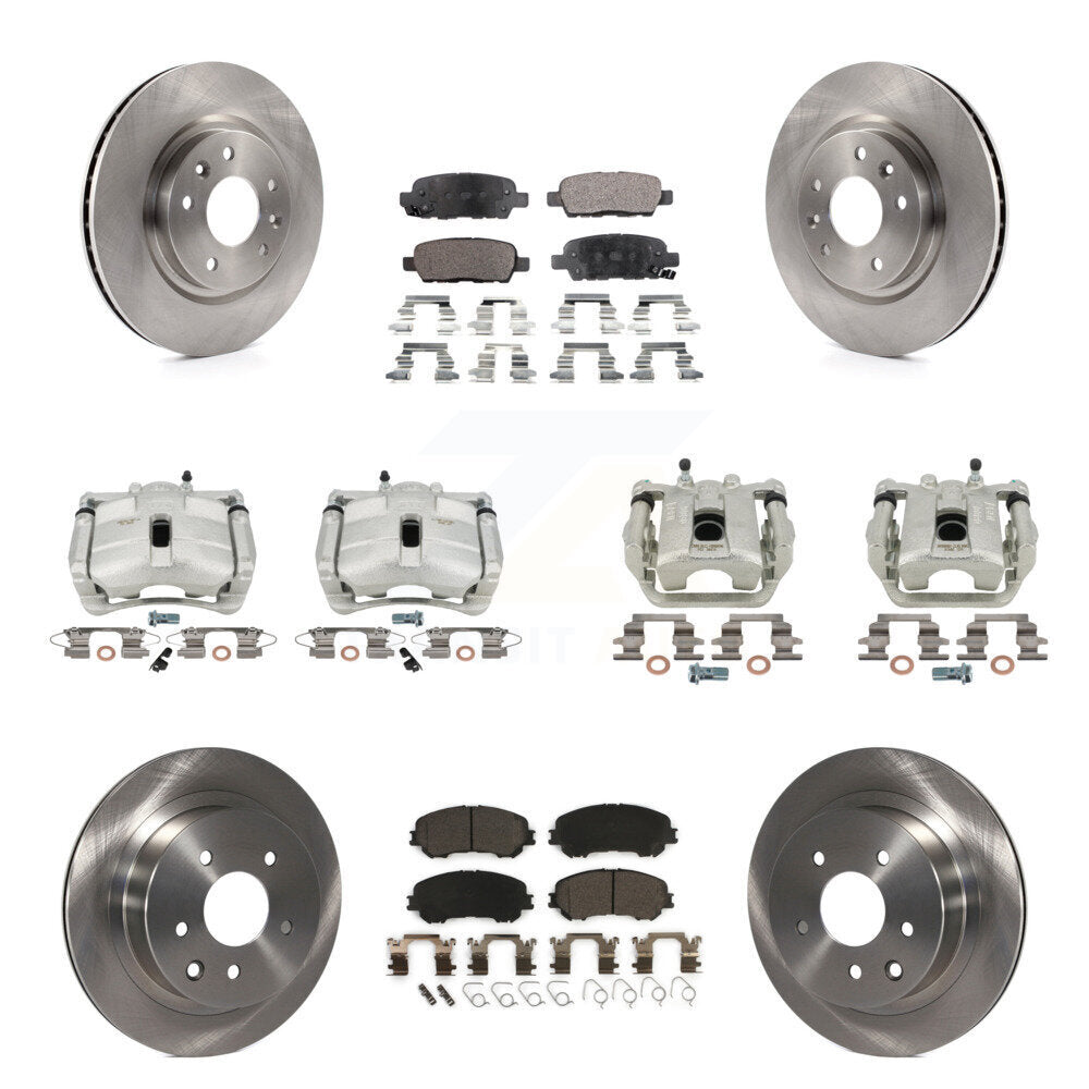 Front Rear Brake Caliper Rotor And Ceramic Pad Kit (10Pc) For Nissan Rogue Sport