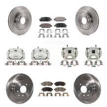Charger l'image dans la galerie, Front Rear Disc Brake Caliper Rotors And Ceramic Pads Kit (10Pc) For Nissan LEAF