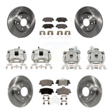 Front Rear Brake Caliper Rotor Ceramic Pad Kit (10Pc) For 2017-2020 Hyundai Elantra 2.0L KC8-101247T
