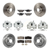 Front Rear Disc Brake Caliper Rotors And Ceramic Pads Kit (10Pc) For BMW 328i