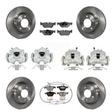 Front Rear Disc Brake Caliper Rotors And Ceramic Pads Kit (10Pc) For BMW 323i