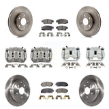 Front Rear Disc Brake Caliper Rotor & Ceramic Pad Kit (10Pc) For 2005-2010 Honda Odyssey KC8-101263T