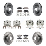 Front Rear Disc Brake Caliper Rotors And Ceramic Pads Kit (10Pc) For Nissan Altima KC8-101265T