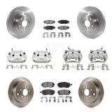 Front Rear Brake Caliper Rotors & Ceramic Pad Kit (10Pc) For Subaru Impreza Forester WRX KC8-101276T