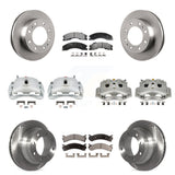 Front Rear Brake Caliper Rotor And Ceramic Pad Kit (10Pc) For Chevrolet Express 4500 GMC KC8-101277T