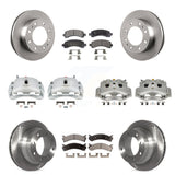 Front Rear Disc Brake Caliper Rotors & Ceramic Pad Kit (10Pc) For Chevrolet Express 4500 KC8-101279T