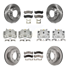 Front Rear Brake Caliper Rotor Ceramic Pad Kit (10Pc) For Chevrolet Silverado HD