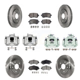 Front Rear Brake Caliper Rotor Ceramic Pad Kit (10Pc) For Dodge Grand Caravan Chrysler & KC8-101290T
