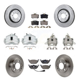 Front Rear Brake Caliper Rotors Ceramic Pad Kit (10Pc) For Volkswagen Jetta 2.0L