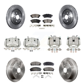Front Rear Disc Brake Caliper Rotor Ceramic Pad Kit (10Pc) For Toyota Highlander