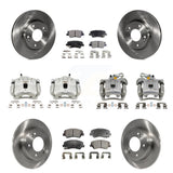 Front Rear Disc Brake Caliper Rotors And Ceramic Pads Kit (10Pc) For Hyundai Elantra KC8-101305T