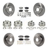 Front Rear Disc Brake Caliper Rotor And Ceramic Pad Kit (10Pc) For Honda Civic Acura RSX KC8-101307T