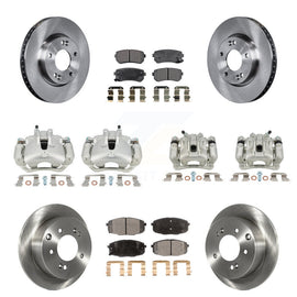 Front Rear Brake Caliper Rotors Ceramic Pad Kit (10Pc) For Kia Forte Koup Forte5