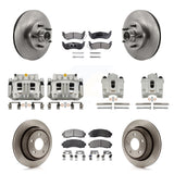 Front Rear Disc Brake Caliper Rotor Ceramic Pad Kit (10Pc) For 2010-2011 Ford Ranger RWD KC8-101329T