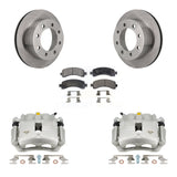 Rear Disc Brake Caliper Rotors And Ceramic Pads Kit For GMC Savana 2500 KC8-101354T