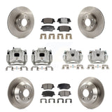 Front Rear Brake Caliper Rotor & Ceramic Pad Kit (10Pc) For Hyundai Santa Fe Kia Sorento KC8-101357T
