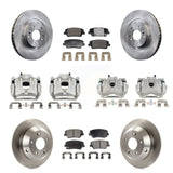 Front Rear Disc Brake Caliper Rotors & Ceramic Pad Kit (10Pc) For Hyundai Santa Fe Sport KC8-101359T