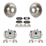 Rear Disc Brake Caliper Rotors Ceramic Pad Kit For Hyundai Santa Fe Sport Kia Sorento XL KC8-101361T