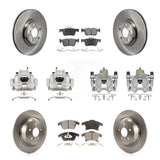 Front Rear Disc Brake Caliper Rotors And Ceramic Pads Kit (10Pc) For Lincoln MKZ KC8-101375T