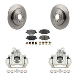 Rear Brake Caliper Rotors Ceramic Pad Kit For 15 Ford Explorer Without Heavy Duty Brakes KC8-101384T