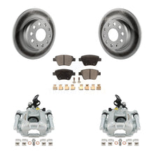 Load image into Gallery viewer, Rear Brake Coated Rotor &amp; Ceramic Pad Kit With Calipers For Volkswagen Jetta Passat Golf
