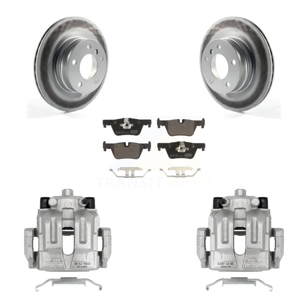 Rotors enduits d'étrier de frein à disque arrière et kit de plaquettes en céramique pour 2012 BMW 328i 2.0L 