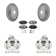 Charger l'image dans la galerie, Rear Brake Coated Rotor Ceramic Pad Kit With Calipers For Ford Explorer Flex Lincoln MKS