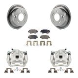 [Rear] 09-10 Hyundai Sonata 2.4L Coated Brake Rotor Caliper Kit & Ceramic Pads For Max Safe Braking