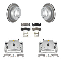 Charger l'image dans la galerie, Rear Brake Coated Rotor Ceramic Pad Kit With Calipers For Chevrolet Silverado 2500 HD XL