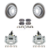 [Rear] 2010-2013 Audi A3 Quattro Coated Brake Rotor Caliper Kit & Ceramic Pads For Max Safe Braking