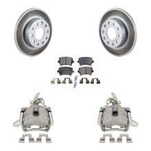 Load image into Gallery viewer, Rear Disc Brake Coated Rotor &amp; Ceramic Pad Kit With Calipers For Volkswagen Jetta Rabbit
