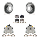 Rear Disc Brake Coated Rotor And Ceramic Pad Kit With Calipers For Volkswagen Jetta City