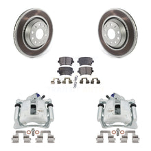 Load image into Gallery viewer, Rear Disc Brake Coated Rotors And Ceramic Pad Kit With Calipers For Volkswagen CC Passat