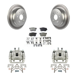 Rear Disc Brake Coated Rotors And Ceramic Pads Kit With Calipers For Acura RDX