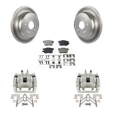 Rear Disc Brake Coated Rotors And Ceramic Pads Kit With Calipers For Acura RDX