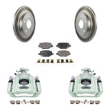 Rear Disc Brake Caliper Coated Rotors And Ceramic Pads Kit For Ram C/V